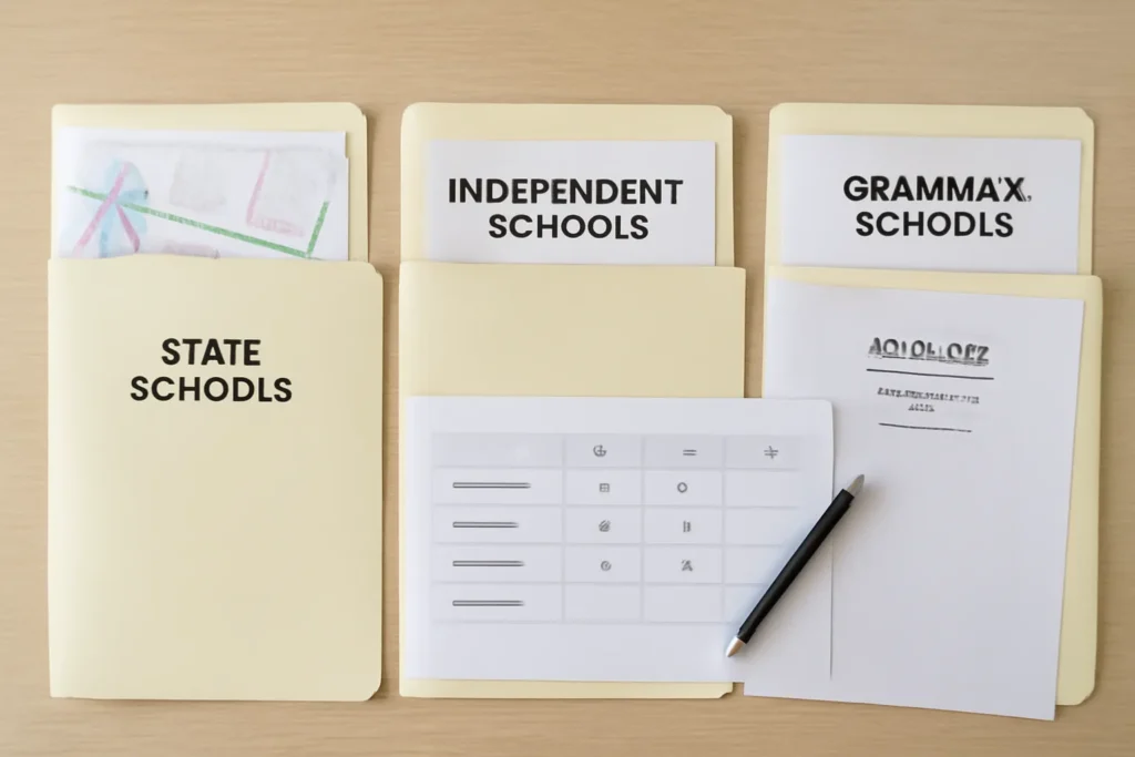 What are the different types of schools available in London?