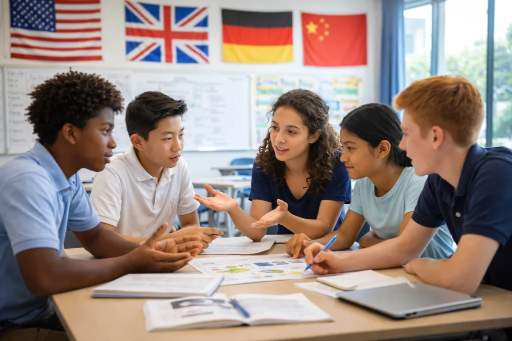 Collaborative learning in an international classroom